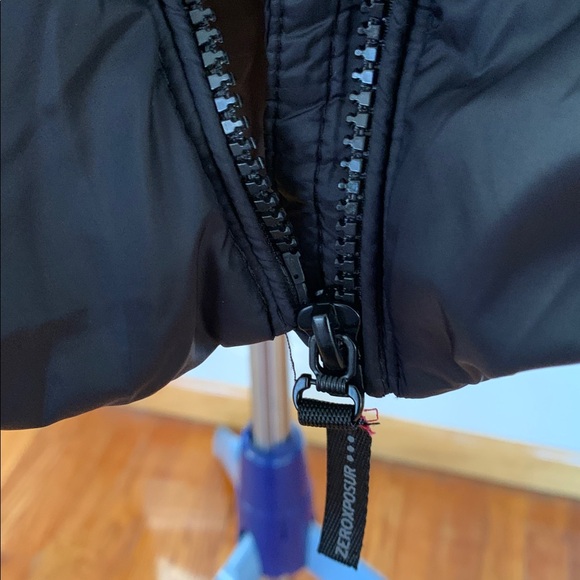 ZeroXposur Black Puffer Jacket with Tan Faux Fur Hood - Picture 9 of 12